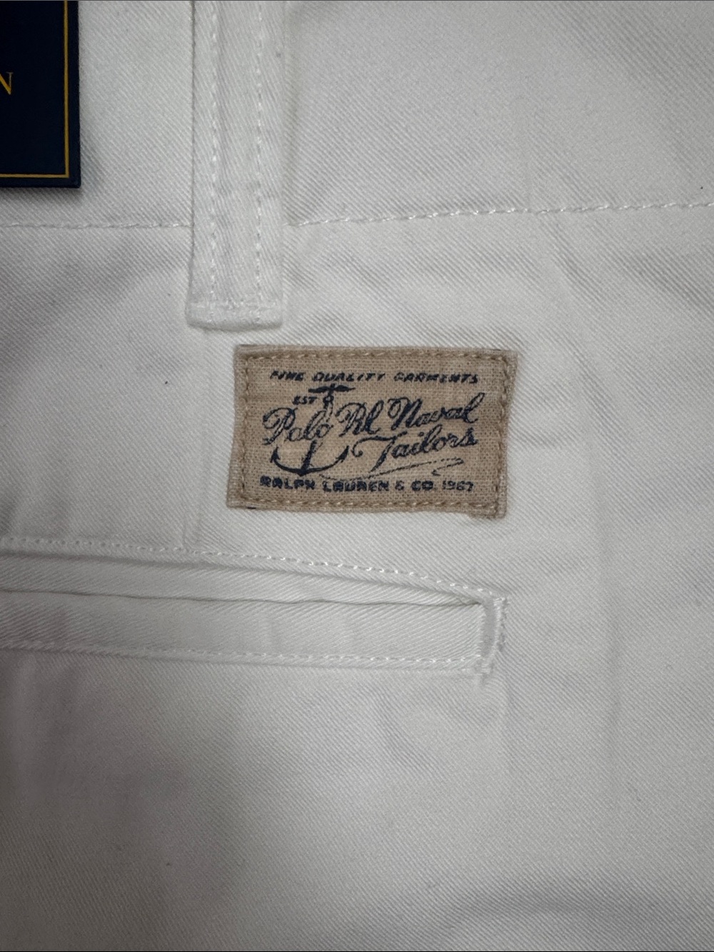 Polo by Ralph Lauren White Men's Flat-Front Lighthouse Embroidered Shorts - Picture 6 of 6